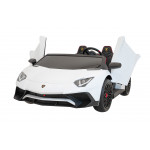 Elektrické autíčko Lamborghini Aventador SV 2x200W 24V - dvojmiestne - biele